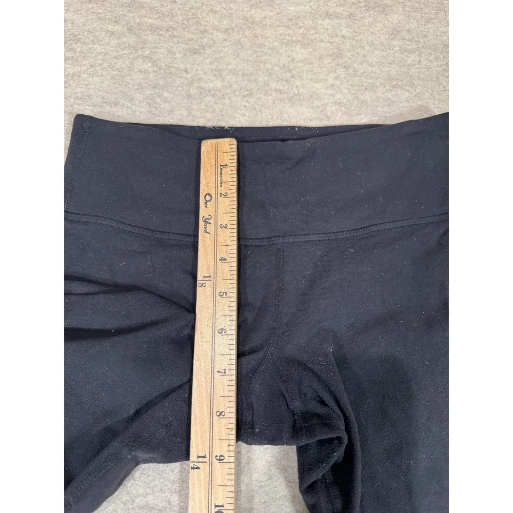 Lululemon Leggings‎ Womens 4 Black Mid Rise Ankle Ruffle Yoga Athletic Gym Pants